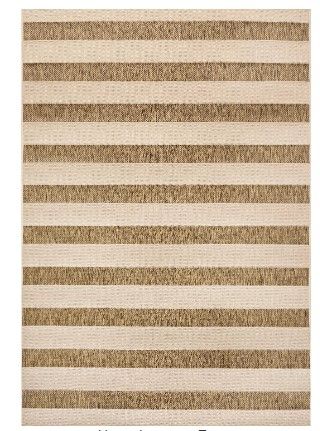 Photo 1 of 
Aveiro Wide Stripe Beige/Brown 3 ft. x 5 ft. Indoor/Outdoor Area Rug