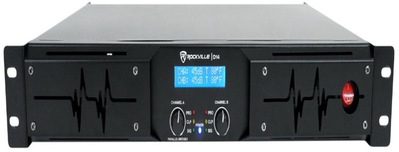 Photo 1 of Rockville D14 7000w Peak/2000w RMS Class D 2 Channel Power Amplifier Pro/DJ Amp
