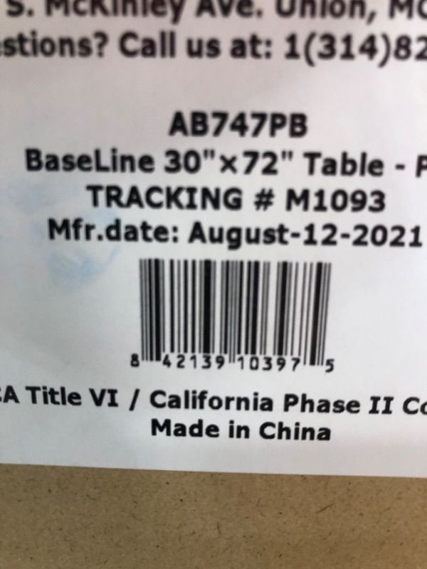 Photo 6 of *INCOMPLETE NO LEGS* Angeles Baseline 72"x30" Rect. Table, Homeschool/Playroom Toddler Furniture, Kids Activity Table for Daycare/Classroom Learning, NO LEGS ROYAL BLUE