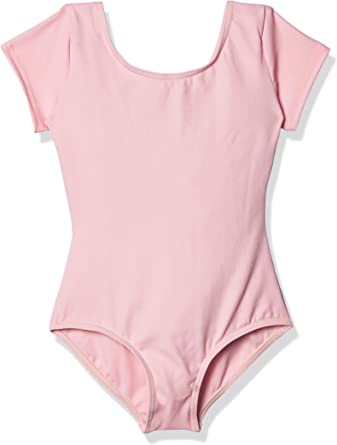 Photo 1 of Capezio Girls Short Sleeve Leotard, Pink, Small