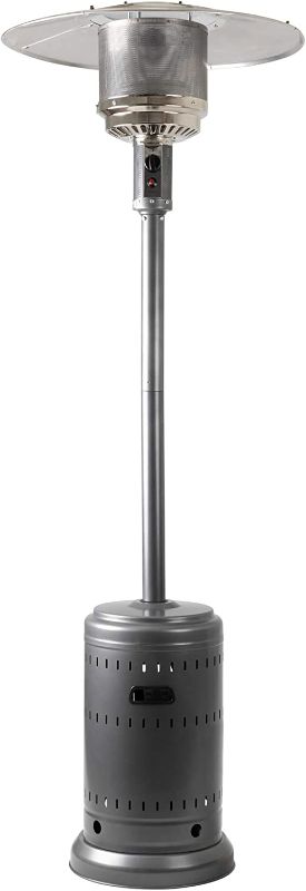 Photo 1 of Amazon Basics 46,000 BTU Outdoor Propane Patio Heater with Wheels, Commercial & Residential - Slate Gray