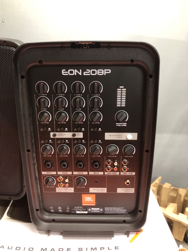 Photo 2 of JBL EON208P Packaged 2-Way PA with 8-Channel Mixer and Bluetooth