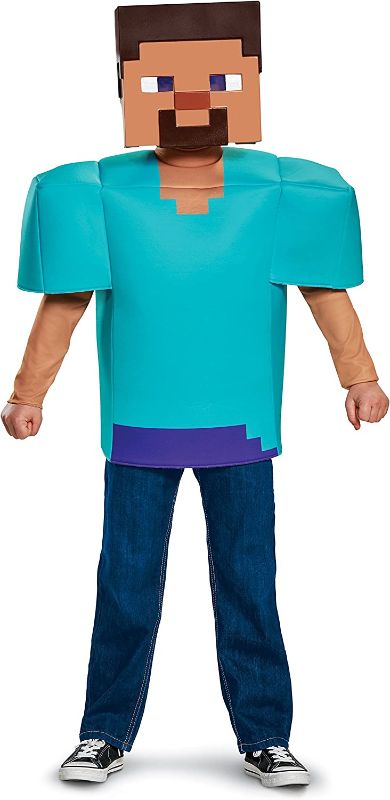 Photo 1 of Steve Classic Minecraft Costume, Multicolor, Medium (7-8)