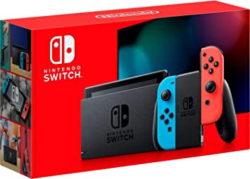 Photo 1 of Nintendo Switch with Neon Blue and Neon Red Joy?Con
