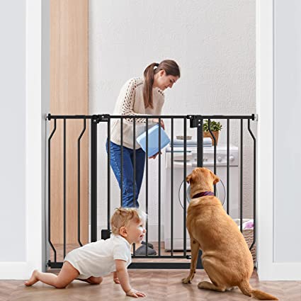 Photo 1 of Ciays 29.5” to 33.5”/45.3”/57.1” Baby Gate, 30-in Height Extra Wide Dog Gate for Stairs, Doorways and House, Auto-Close Safety Metal Pet Gate for Dogs, Easy Walk Thru Pressure Mounted
