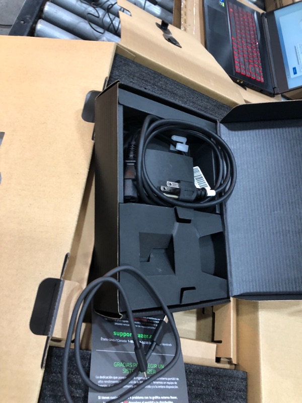 Photo 5 of Razer Core X Chroma Aluminum External GPU Enclosure (eGPU): Compatible with Windows & MacOS Thunderbolt 3 Laptops, NVIDIA /AMD PCIe Support, 700W PSU, 4x USB 3.1, 1x Gbit Ethernet, Chroma RGB, Black
