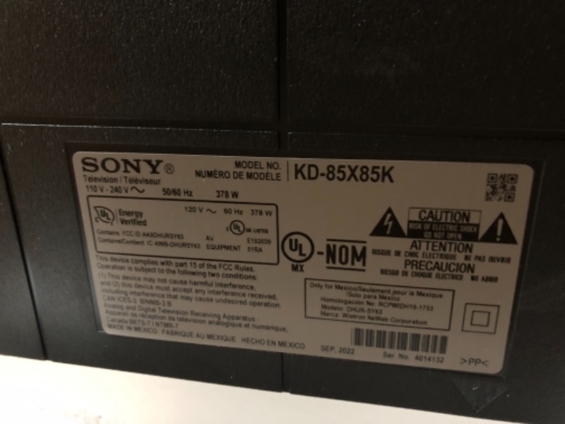 Photo 4 of Sony X85K 85" 4K HDR Smart LED TV