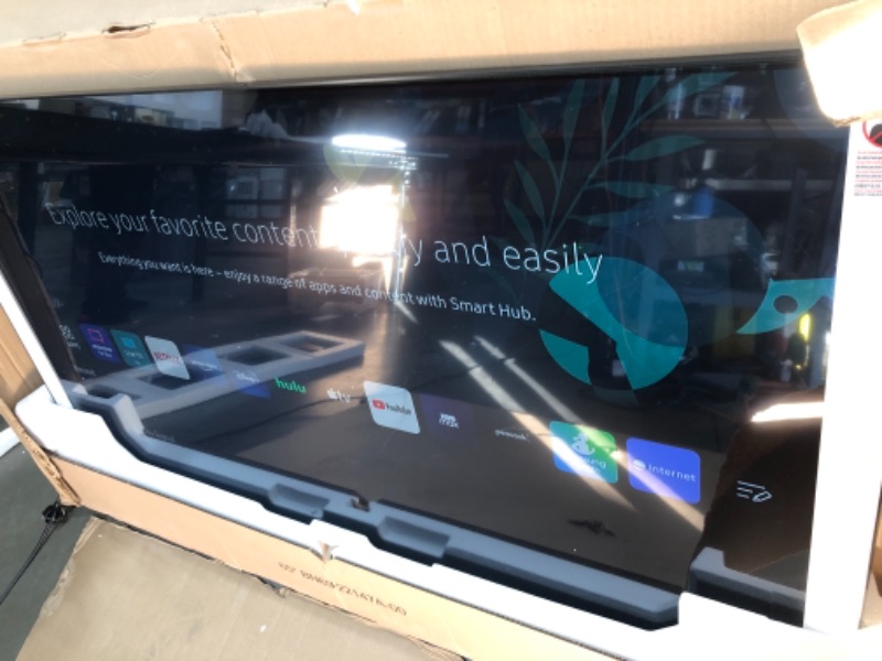 Photo 2 of **DISPLAY SHOWS IMPERFECTIONS** NEEDS REPAIR** SAMSUNG 65-Inch Class Crystal 4K UHD AU8000 Series HDR, 3 HDMI Ports, Motion Xcelerator, Tap View, PC on TV, Q Symphony, Smart TV with Alexa Built-In (UN65AU8000FXZA, 2021 Model)
