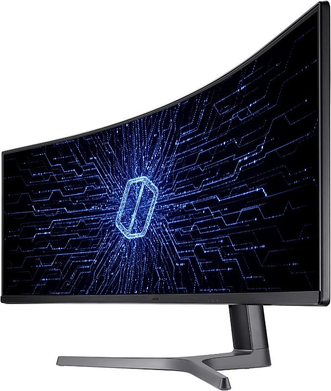 Photo 1 of **SCREEN NEEDS REPAIR* READ BELOW* SAMSUNG LC49RG90SSNXZA 49-Inch CRG9 Curved Gaming Monitor, Black, QHD, 120Hz
