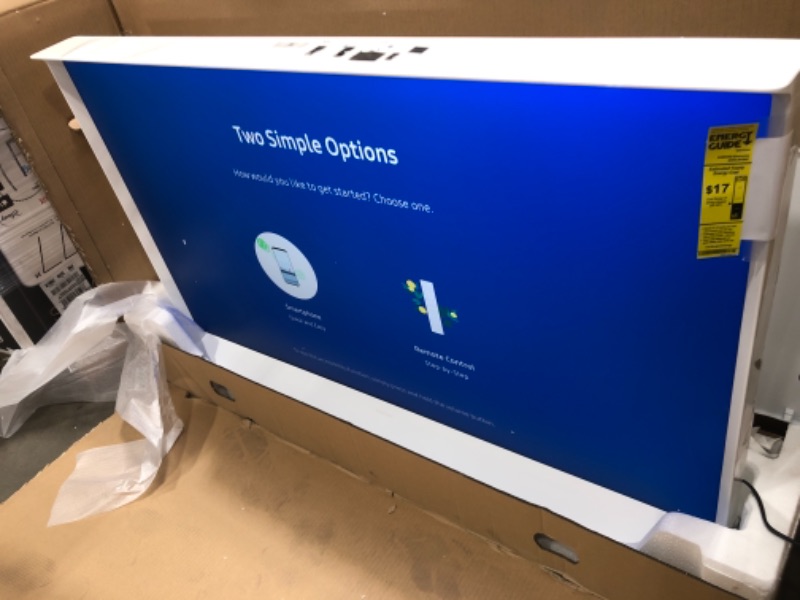 Photo 1 of SAMSUNG 55-Inch Class QLED 4K The Serif LS01B Series Smart TV w/I-Shaped Design, Anti-Reflection Matte Display, Portable Easel Stand, Ambient Mode+, Alexa Built-in (QN55LS01BAFXZA, 2022 Model)
