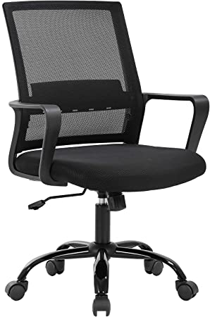 Photo 1 of PayLessHere Ergonomic Desk Swivel Rolling Computer Executive Lumbar Support Task Mesh Chair Adjustable Stool for Women&Men, Black
