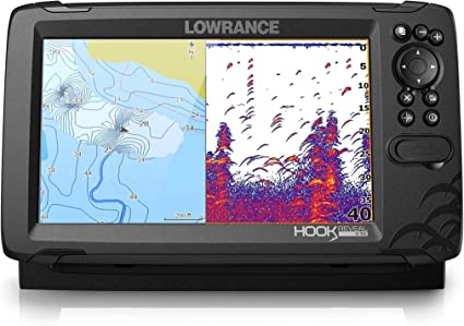 Photo 1 of Lowrance Hook Reveal 9 Fish Finder 9 Inch Screen with Transducer and C-MAP Preloaded Map Options
