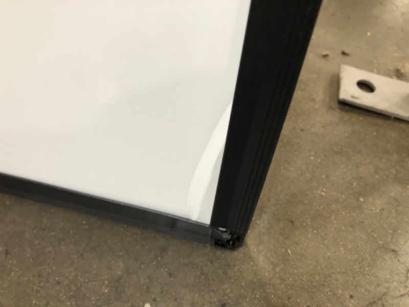 Photo 2 of BENT BOARD**VIZ-PRO Magnetic Dry Erase White Board, 48 X 36 Inches, Black Aluminium Frame