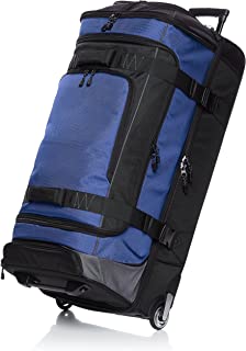 Photo 1 of Amazon Basics Ripstop Wheeled Duffel, 35 Inch - Blue