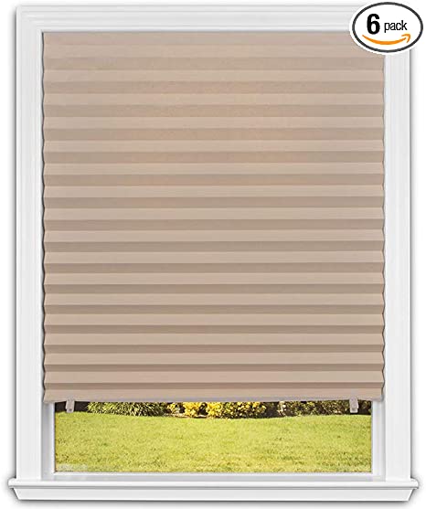 Photo 1 of Redi Shade No Tools Original Light Filtering Pleated Paper Shade Cafe,58inch