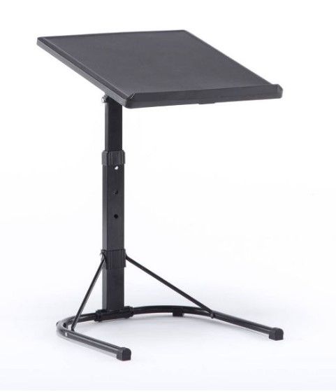 Photo 1 of Plastic Dev Group Multi-Functional Adjustable C Table Black

