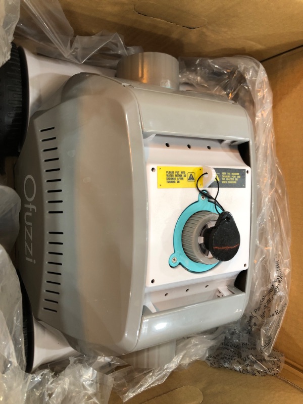 Photo 1 of Ofuzzi Cordless Robotic Pool Cleaner, Max.120 Mins Runtime, Self-Parking, DIY Stickers Included, Automatic Pool Vacuum for All Above/Half Above Ground Pools Up to 1076ft² of Flat Bottom - Cyber
