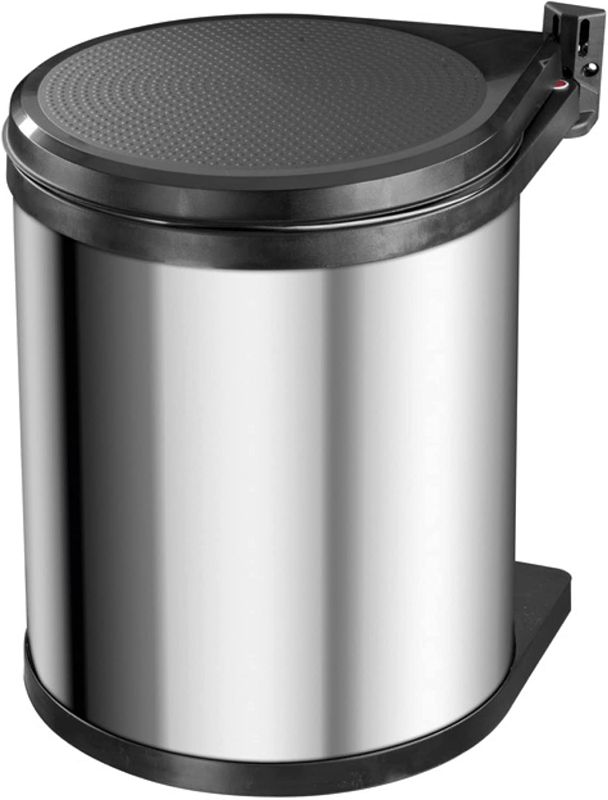 Photo 1 of 
Hailo Compact-Box M Built-in Pull-Out Waste bin | 1 x 15 liters / 4.0 gallons | Lid Lift System | for hinged Door Base cabinets from 15.7 in | Stainless