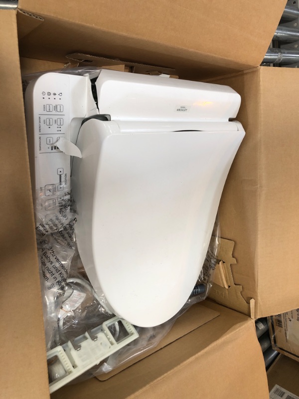 Photo 1 of A2 Washlet Electric Heated Bidet Toilet Seat for Elongated Toilet in Cotton White
