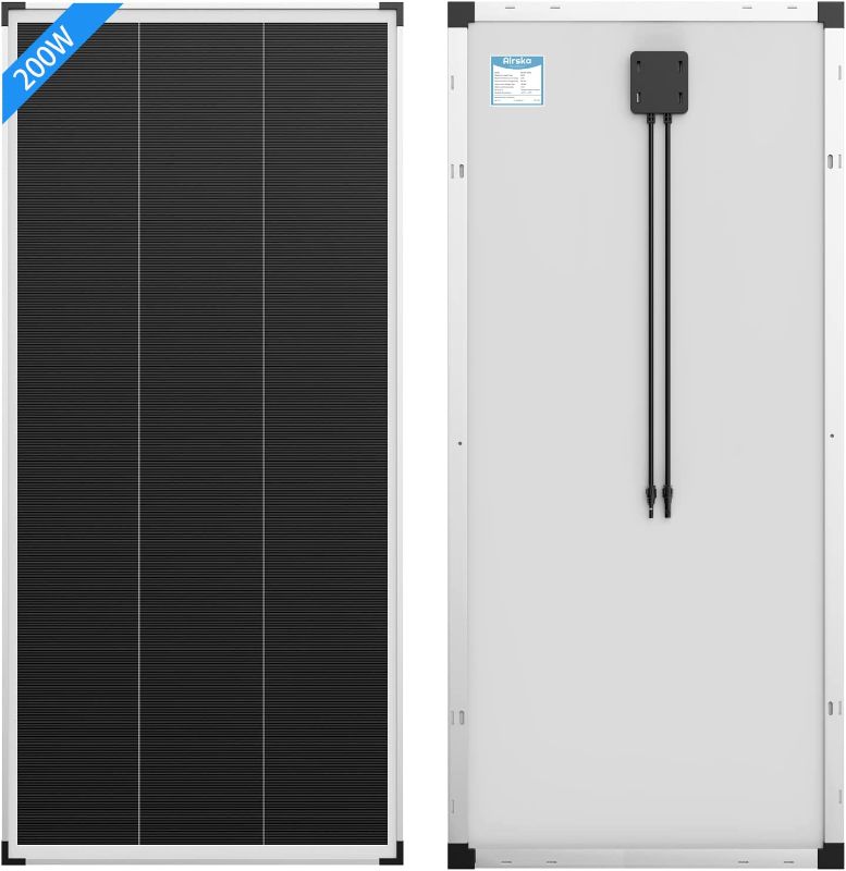 Photo 1 of Alrska 200 watt Solar Panel,High Efficiency Black PV Module Power 200W Mono RV Solar Panel for 12 Volt System,RV Marine Boat Cabin and Other Off Grid System...
