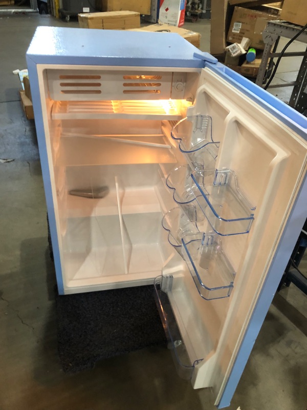 Photo 9 of ***PARTS ONLY*** Frigidaire 3.2 Cu Ft Retro Mini Fridge With Side Bottle Opener EFR376, Blue