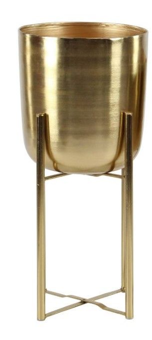 Photo 1 of Planter with Stand Gold 