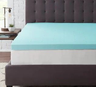 Photo 1 of 3 in. Gel Infused Memory Foam Queen Mattress Topper