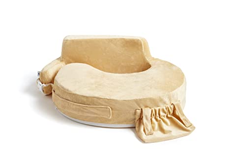 Photo 1 of DAMAGED ** My Brest Friend Super Deluxe Nursing Pillow for Breastfeeding and Bottlefeeding with Lumbar Support, Convenient Pocket and Removable Slipcover, Gold
