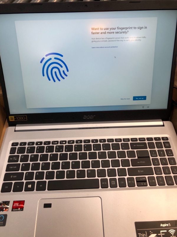 Photo 1 of Acer Aspire 5 A515-46-R3UB | 15.6" Full HD IPS Display | AMD Ryzen 3 3350U Quad-Core Mobile Processor | 4GB DDR4 | 128GB NVMe SSD | WiFi 6 | Backlit KB | FPR | Amazon Alexa | Windows 11 Home in S mode

