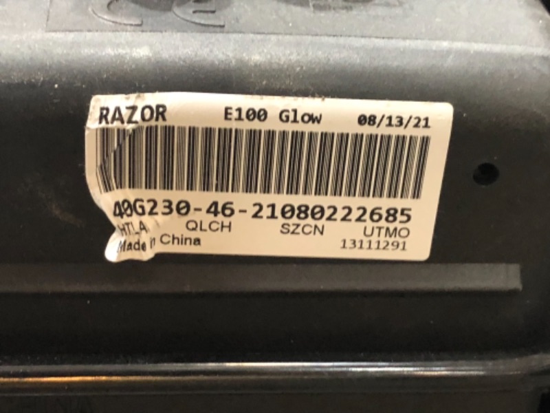 Photo 5 of Razor E100 Kids Ride On 24V Motorized Powered Electric Scooter Toywith Brakes and 8-Inch Pneumatic Tires, Ages 8 and Up
