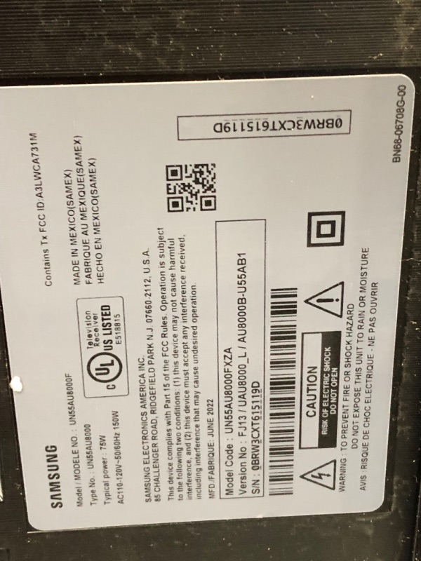 Photo 1 of 55" Class 8000 Series LED 4K UHD Smart Tizen TV