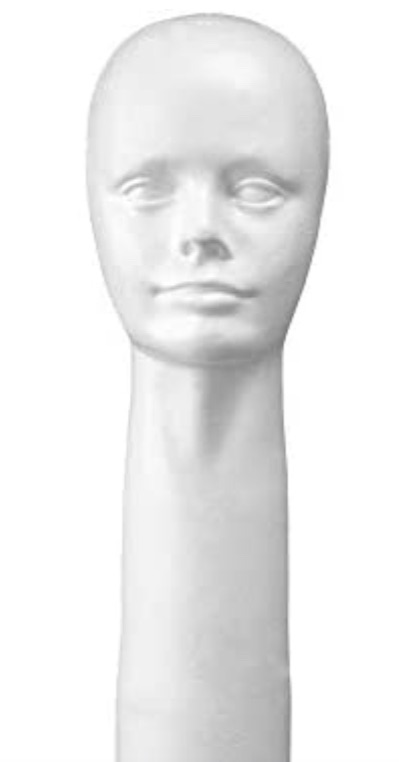 Photo 1 of 22'' Inch Styrofoam Wig Head Mannequins Manikin Stand, Style, Model & Display Women's Wigs, Hats & Hairpieces - Extra Large, by Adolfo Designs