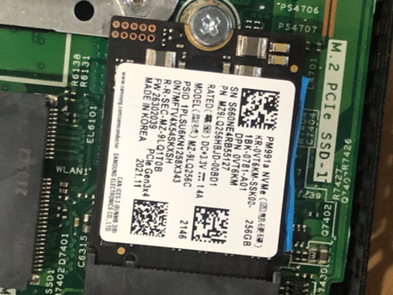 Photo 16 of (FACTORY PACKAGE OPENED FOR INSPECTION; INLET MAY BE DAMAGED, SEE PIC*****Dell OptiPlex 7000 7090 Ultra Desktop Computer - Intel Core i5 11th Gen i5-1145G7 Quad-core (4 Core) - 16 GB RAM DDR4 SDRAM - 256 GB M.2 PCI Express NVMe SSD - Mountable
