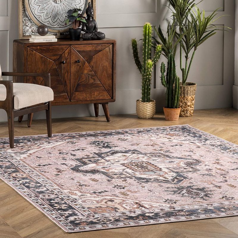 Photo 1 of 
nuLOOM Sasha Machine Washable Medallion Area Rug, 5'X7.5"