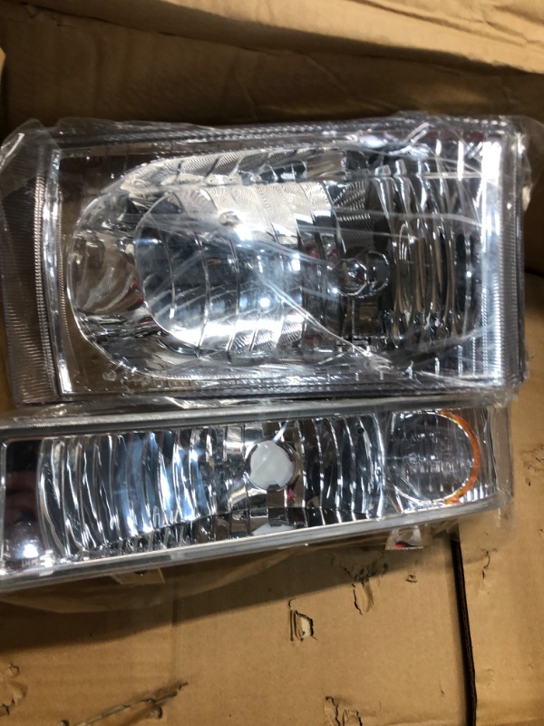 Photo 5 of 
Chrome Housing Headlights+Bumper Lamp+Fog Lights Assembly Replacement