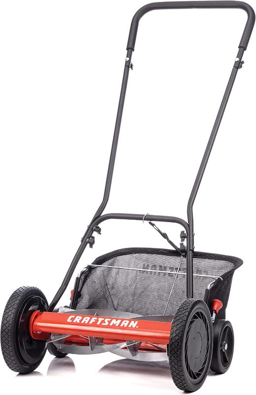 Photo 1 of 
Craftsman 1816-16CR 18-Inch 5-Blade Push Reel Lawn Mower with Grass Catcher, Red