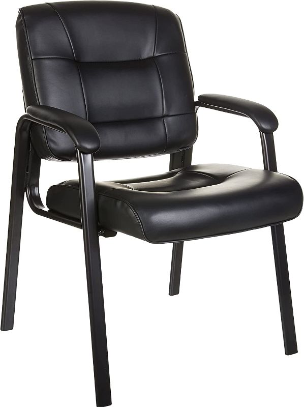 Photo 1 of Amazon Basics Classic Faux Leather Office Desk Guest Chair with Metal Frame - Black
Style:Contemporary