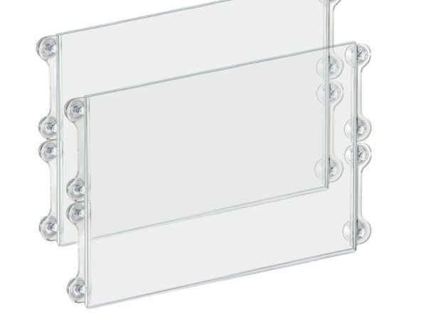 Photo 1 of Clear Acrylic Window/Door Sign Holder Frame with Suction Cups 22"W x 17"H, 2-Pack