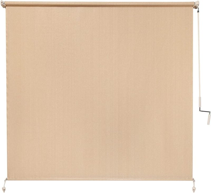 Photo 1 of 
Coolaroo Outdoor Cordless Sun Blocking Roller Shade
Color:Driftwood
Size:6' x 6'