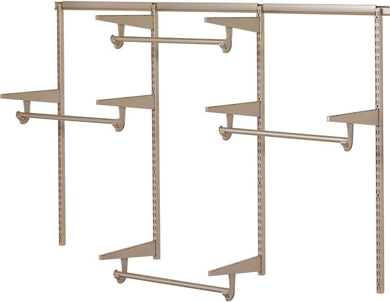 Photo 1 of 
Closet Culture by Knape & Vogt Culture 6 ft. Steel Closet Hardware Kit in Champagne Nickel Shelving (0300-KITA-6CN)