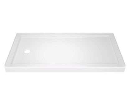 Photo 1 of 60" x 32" Shower Base - Left Drain in High Gloss White
MODEL#:  B78615-6032L-WH