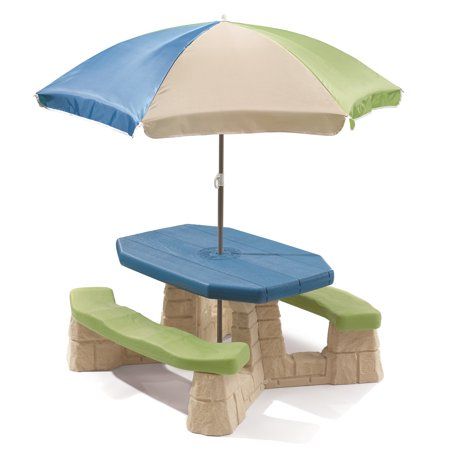 Photo 1 of **Missing Components (table/umbrella)**for parts only*-  - Step2 Naturally Playful Picnic Table with Removable Umbrella (1504840)
