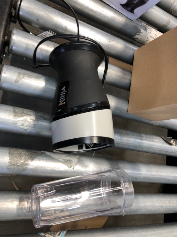 Photo 1 of PARTS ONLY MISSING LID WITH BLADES
Ninja Personal Blender for Shakes, Smoothies, Food Prep, and Frozen Blending with 700-Watt Base and (2) 16-Ounce Cups with Spout Lids (QB3001SS), Black