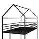 Photo 1 of MISSING PARTS MIXFEER Bunk Beds for Kids Twin over Twin,House Bunk Bed Metal Bed Frame Built-in Ladder,No Box Spring Needed Black
