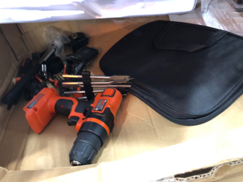 Photo 5 of 20-Volt MAX Lithium-Ion Cordless Drill and Project Kit with Battery 1.5Ah, Charger and Kit Bag