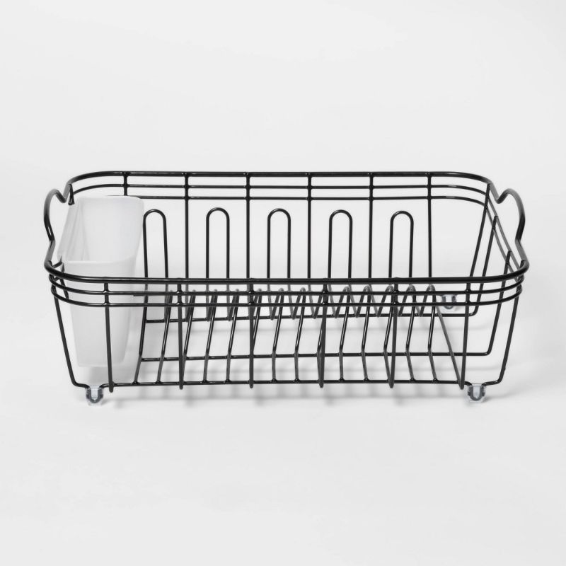 Photo 1 of 14.1" X 6.4" X 17.9" Steel Dish Drainer Black - Threshold™
