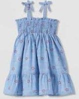 Photo 1 of Toddler Girls' Chambray Star Smocked Tank Top Dress – Cat and Jack 3T 