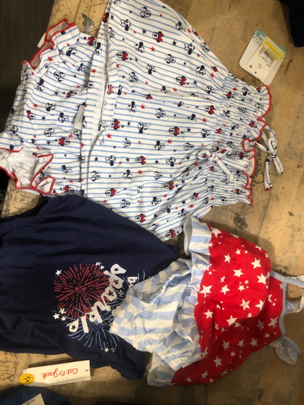 Photo 1 of Mini Mouse and Patriotic Romper Sets 2 pack 3-6M 
