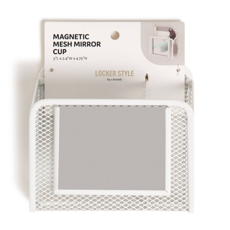Photo 1 of Mesh Locker Cup with Mirror Arctic White - U Brands
