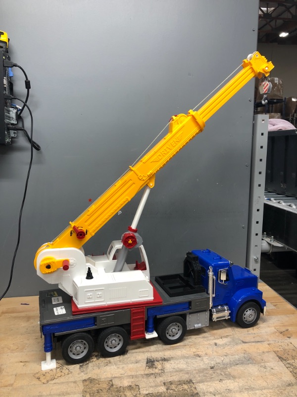 Photo 3 of DRIVEN – Large Toy Truck with Movable Parts – Jumbo Crane Truck *Just Missing Yellow Box Pc*
